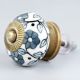 Grey Tiny Flower Cabinet Knob