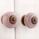 Pink Black Striped Knobs
