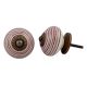 Pink Black Striped Knobs