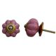 Pink Silver Line Medium Knob
