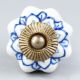 Blue Flower Medium Knob