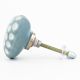 Grey Heart Etched Ceramic Knob