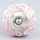 Pink Etched Flower Knob