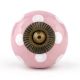 Pink White Polka Round Knob