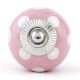 Pink White Polka Round Knob