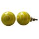 Yellow White Striped Knob