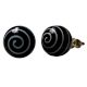 Black White Striped Knob