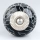 Black Leaf Floral Ceramic Knob