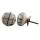 Grey Line Floral Flat Drawer Knob