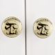 Mushroom Flat Ceramic Dresser Knob