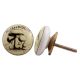 Mushroom Flat Ceramic Dresser Knob