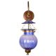 Light Blue Pumpkin Glass Wall Lamp