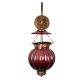 Plum Melon Shaped Glass Lamp 