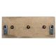 Cream Forest Green Strip Wooden Hooks