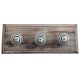 Cream Forest Green Strip Wooden Hooks