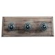 Forest Green White Strip Wooden Hooks
