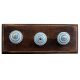 Cream Turquoise Strip Wooden Hooks