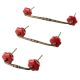 Red Ceramic Bridge Drawer Handles