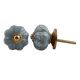 Grey Etched Ceramic Melon Knob