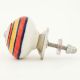 Orange Red Striped Knob