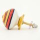 Orange Red Striped Knob