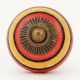 Orange Red Striped Knob