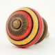 Orange Red Striped Knob