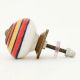Orange Red Striped Knob
