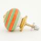 Green Orange Striped Knob