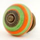 Green Orange Striped Knob