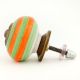 Green Orange Striped Knob