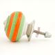 Green Orange Striped Knob