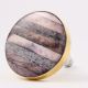 Round Grey Metal and Bone Knob