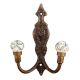 Green Floral Ceramic Iron Hooks