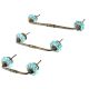 Turquoise Melon Glass Bridge Handle