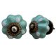 Sea Green White Polka Dotted Melon Knob