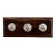 Black Leaf Ceramic Wooden Hooks