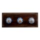 Blue Flower Ceramic Wooden Hooks