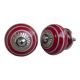 Dark Red White Knob