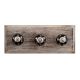 Silver Dot Ceramic Wooden Hooks