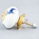 Blue Standing Rein Deer Pattern Ceramic Dresser Knob