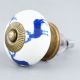 Blue Standing Rein Deer Pattern Ceramic Dresser Knob