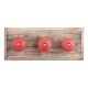 Brown Pattern Etched Ceramic Wooden Hooks