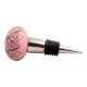 Pink Etched Ceramic Floral Wine Stopper (Set of one piece)