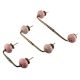 Pink Amarylis Floral Etched Ceramic Bridge Handle