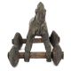 Brass Horse Figurine Primitive Toy Wheeled