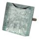 Silver Crackle Square Cut Flat Glass Dresser Knob