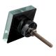 Silver Crackle Square Cut Flat Glass Dresser Knob