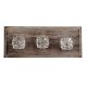 Clear Square Melon Glass Wooden Hooks