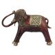 Red Sculpture Elephant Dhokra Brass